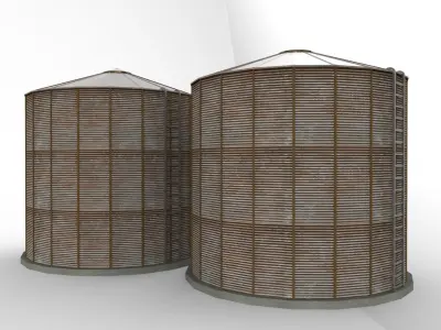 silo silage 3D model