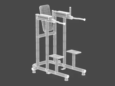 Technogym Bench Leg Raise Dip 3D model