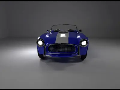 old model car Free low-poly 3D model