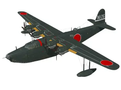 Kawanishi H8K Emily Type12 early 3D model