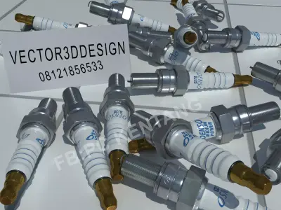 Sparkplug 3d model Low-poly 3D model