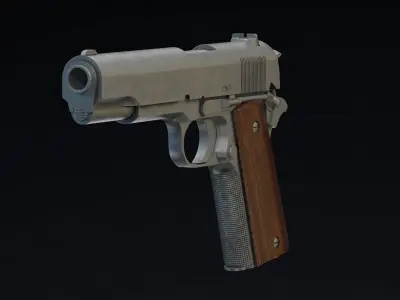 Dan Wesson M1911 ACP Low Poly Low-poly 3D model