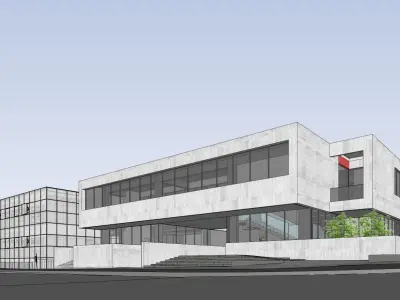 SU model of Vanke Cloud City office and commercial building 3D model