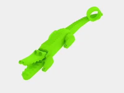 Crocodile pendant 3D print model