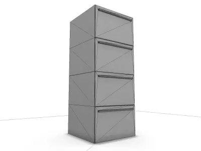 File Cabinet Small SHC Quick Office LM Low-poly 3D model