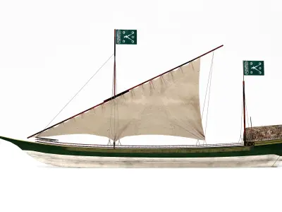 3D Ottoman Boat model 3D model