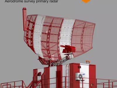AORL-1AC Aerodrome survey primary radar Low-poly 3D model