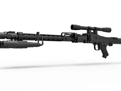 Death Trooper Blaster Rifle DLT-19D from Star Wars 3D model
