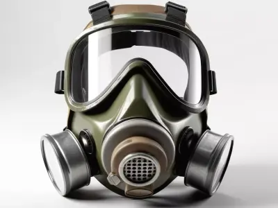 Realistic Military Gas Mask 3D Model 3D model