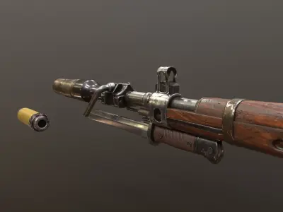 Gewehr Kennzeichen 06 Low-poly 3D model