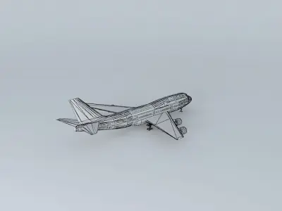 Airplane in Guarulhos Airport 3D model