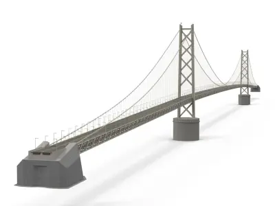 Akashi Kaiky Bridge 3D model