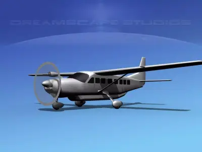 Cessna C208 Caravan LP SS Low-poly 3D model