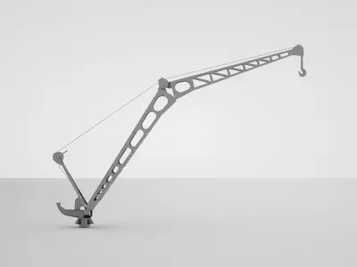 Naval Crane 4 - World War 2 Warship 3D model