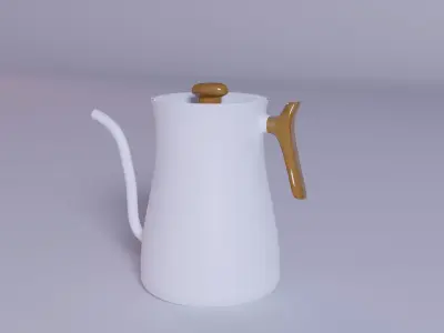 Coffee Kettle and a cup Free low-poly 3D model