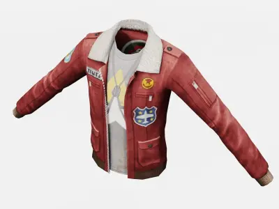 Aviator Jacket 3D Models Collection Low-poly 3D model