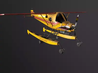 Seaplane Armed  Low-poly 3D model