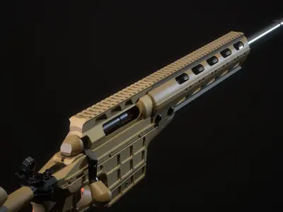 Multi Caliber Sniper Rifle Low-poly 3D model