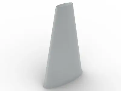 Aluminium Fin Shaped Bollard 3D model