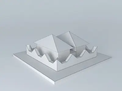 2 side House Free 3D model