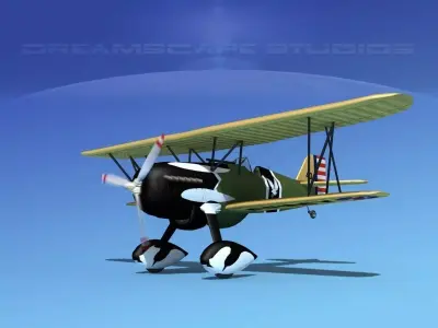 Curtiss P-6E Hawk V01 3D model