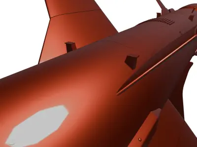 Long Neptune Ukrainian Rocket  3D model