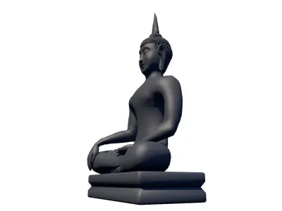 Sukhothai buddha statue 3D model
