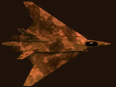 jet fighter VR  AR low poly 3D model Low-poly 3D model