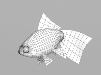Goldfish in Bowl 3D model