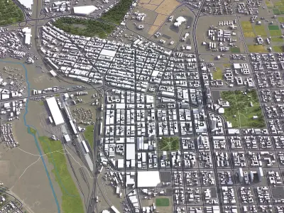 Harare - 3D City Low-poly 3D model