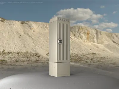 Electrical Distribution Cabinet 132 Low-poly 3D model