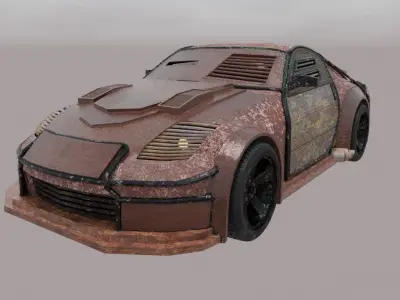 Postapo Style Car - Nissan 350Z 3D model