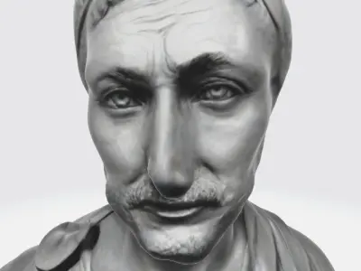 Hannibal barca head statue 3D print model