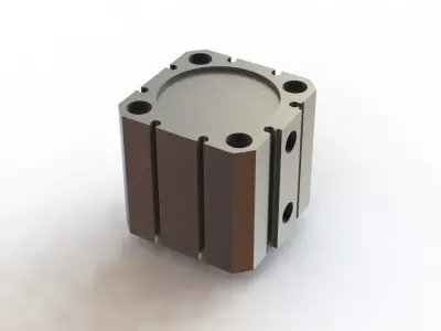 Cilindro Pneumatico SMC C55B50 15 Pneumatic Cylinder 3D model