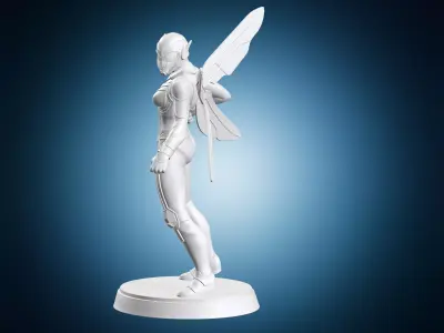The Wasp Marvel Superhero Miniature Statue 3D print model
