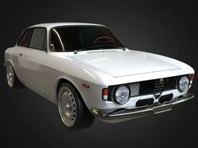  Alfa Romeo Giulia Sprint GTA Stradale 1965 Free low-poly 3D model