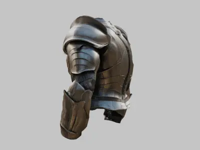Stylized Medieval Armor Muscular Anatomy Standalone Model Low-poly 3D model