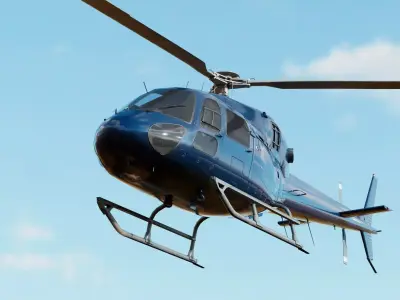 Helicopter Airbus Eurocopter AS355 Ecureuil II Twin Engine 3D model