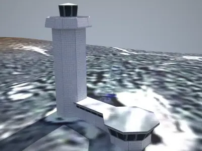 Fitzroy Island Lighthouse Low poly 3D model