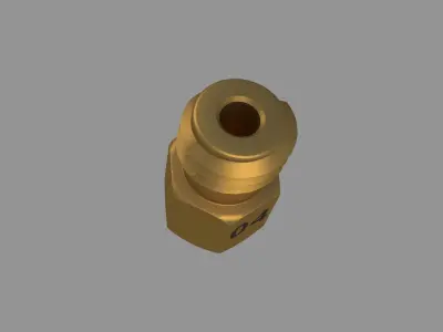 3D Printer Nozzle - Real size 3D model