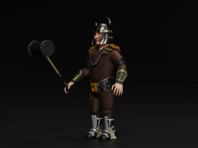Dwarf Low-poly 3D model