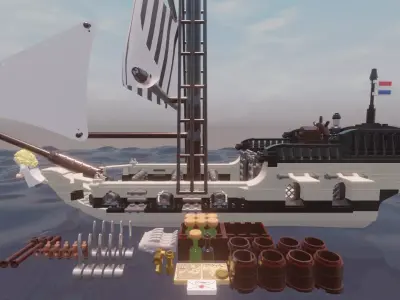 LEGO - FRENCH SLOOP - PETITE LIBERTE - Rogue Film Productions 3D model