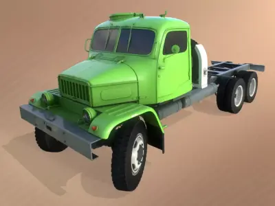 PV3S Truck Civilian Platform Free low-poly 3D model