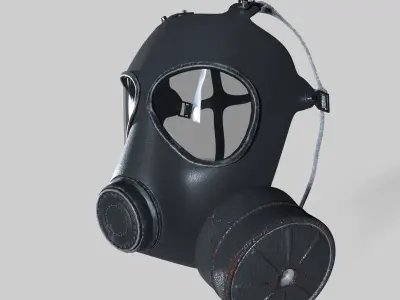 Gas Protection Mask and Hazmat Mask 3D model