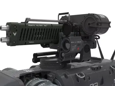   Military Robot Dog with a gun 3D model