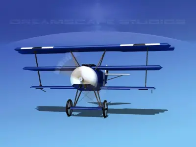 Fokker DR-1 Triplane V04 3D model