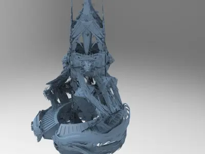 Deep Sea lava tower 4 3D model