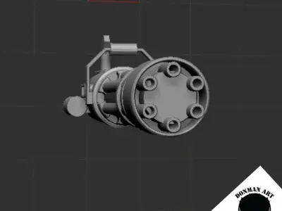 MINI GUN SCALE 1 12 FOR ACTION FIGURES 3D print model