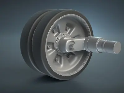 T-72 and T-90 Tank Wheels Set High-Poly 3D model