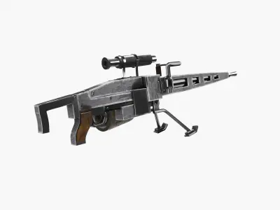 Old Machine Gun 3D model